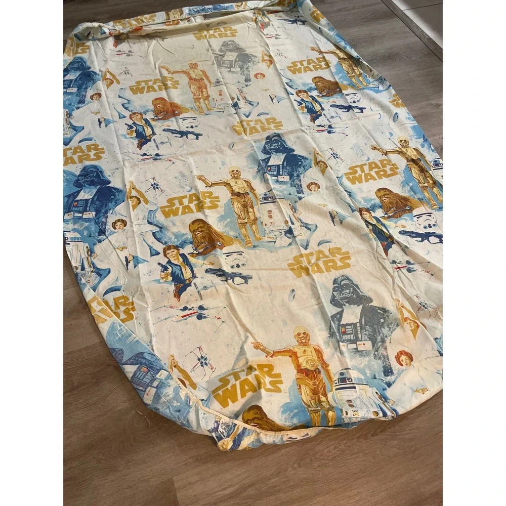 Star Wars A New Hope Twin Fitted Sheet 1977 Vintage Darth Vader Luke Leia R2-D2
